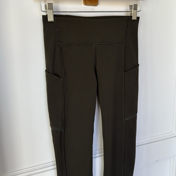Lululemon Speed Up Tight Full On Luxtreme With Pockets 4 Inseam 28” Olive Green - Picture 2 of 14